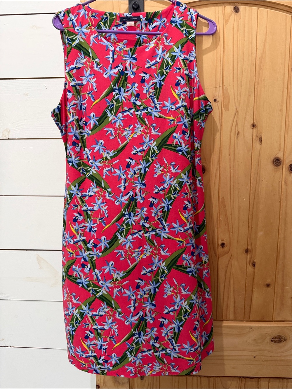 Tommy Hilfiger Sleeveless Pink Floral Shift Dress